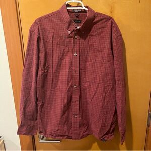 Izod mens button down red xl